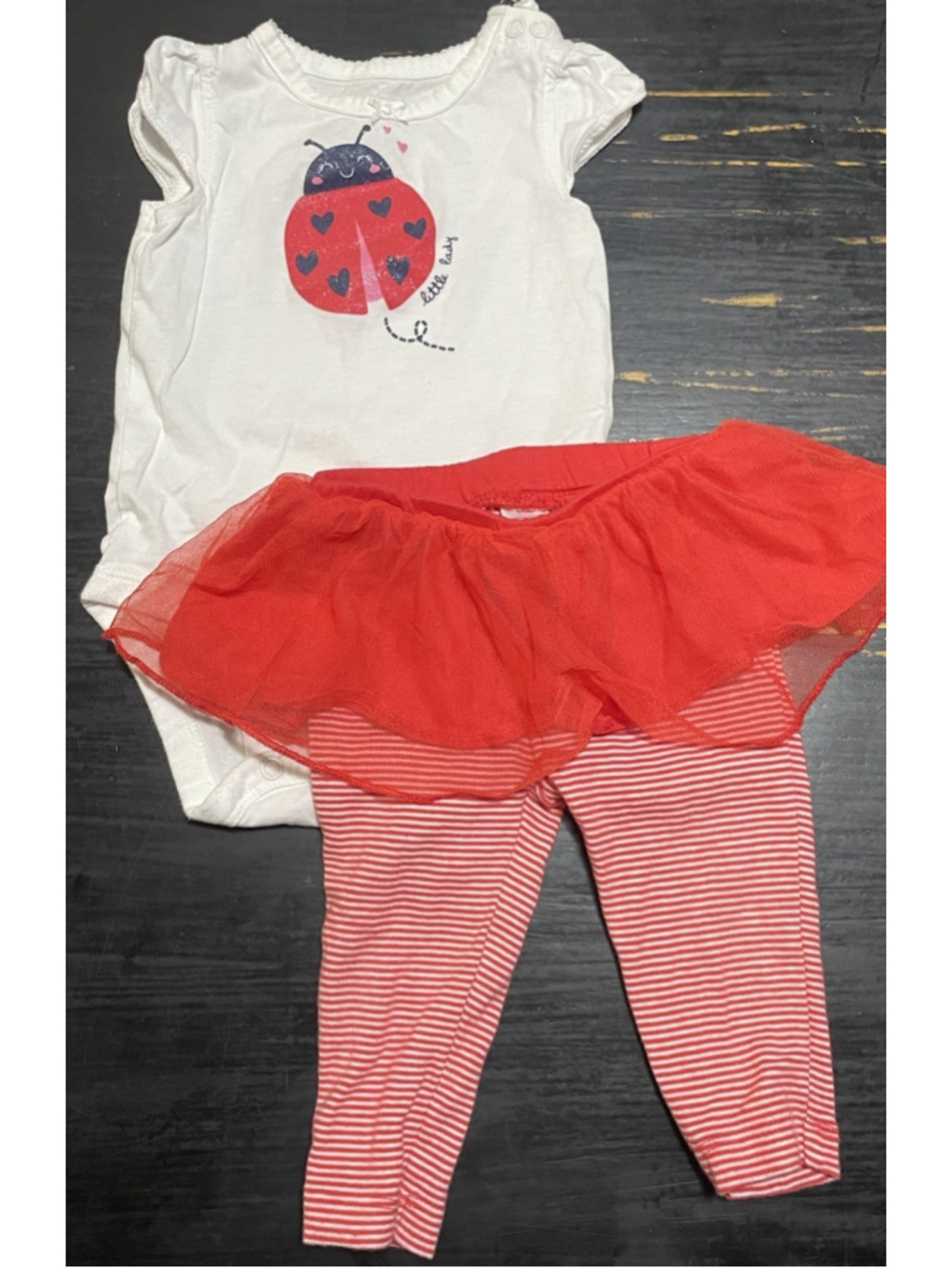 Girls Carter's 6m Ladybug Bodysuit And Tutu Pants